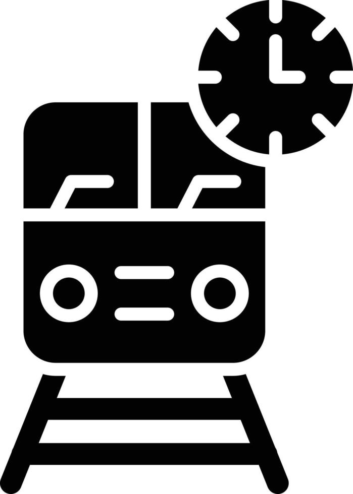 ilustración de diseño de icono de vector de tiempo de tren