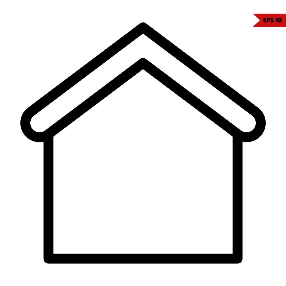 home line icon vector