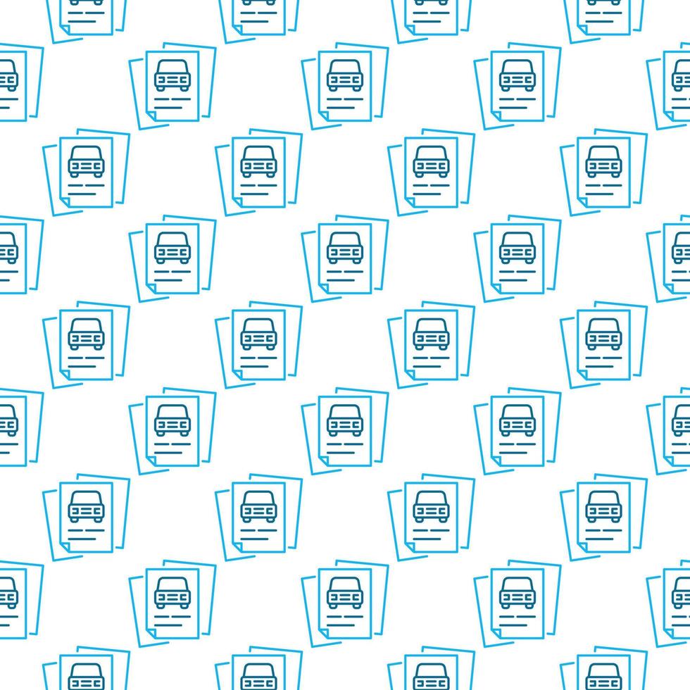 Carsharing Documents vector concept outline seamless pattern