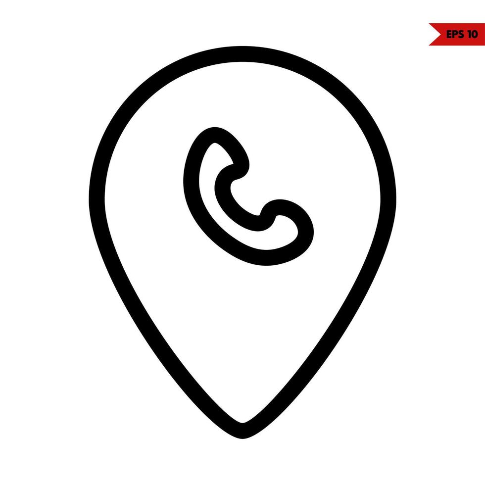 cell phone in navigation line icon vector