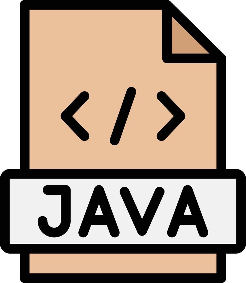 ilustración de diseño de icono de vector de java