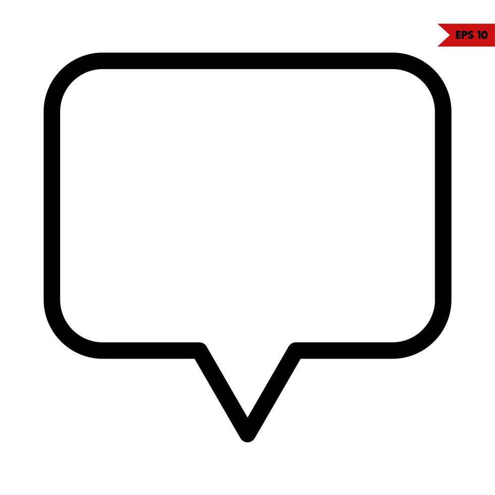 speech bubble line icon vector