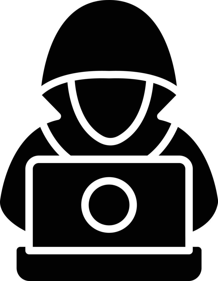 ilustración de diseño de icono de vector de hacker