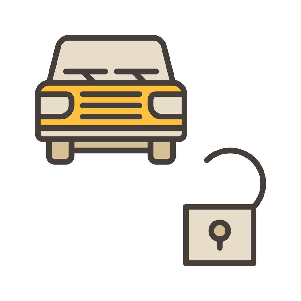 Opened Car vector concept colored icon or sign