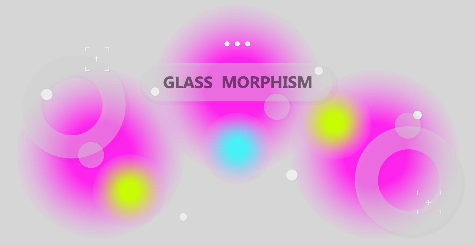 Abstract background in the style of Glassmorphism. Translucent elements, effect of glass, plastic. vector