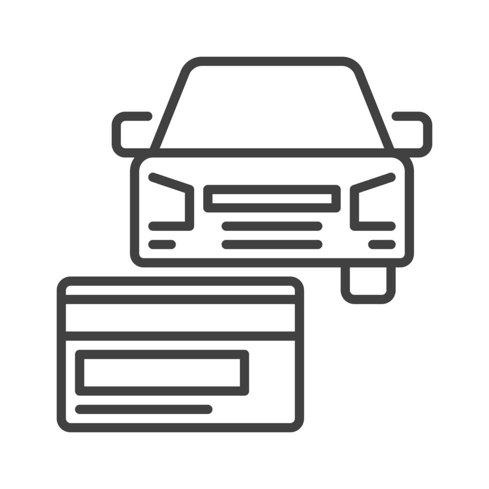 Carsharing Payment vector concept outline icon