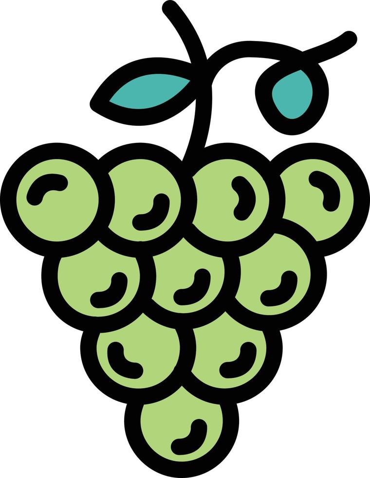 Ilustración de diseño de icono de vector de uvas