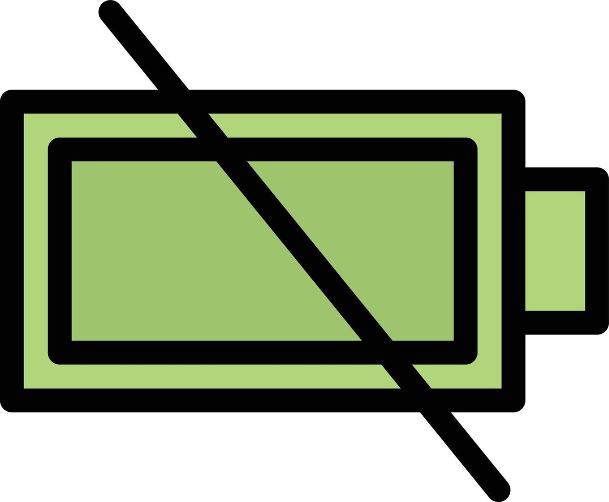 vacío batería vector icono