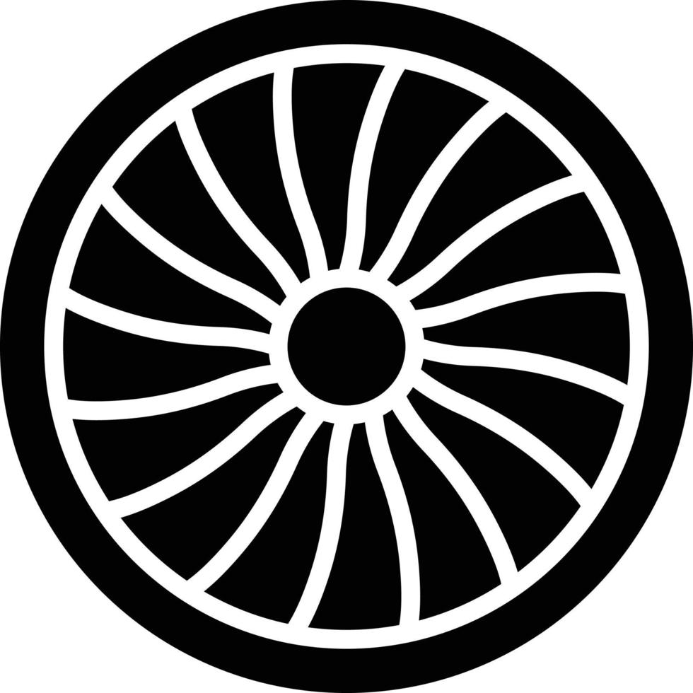 ilustración de diseño de icono de vector de turbina