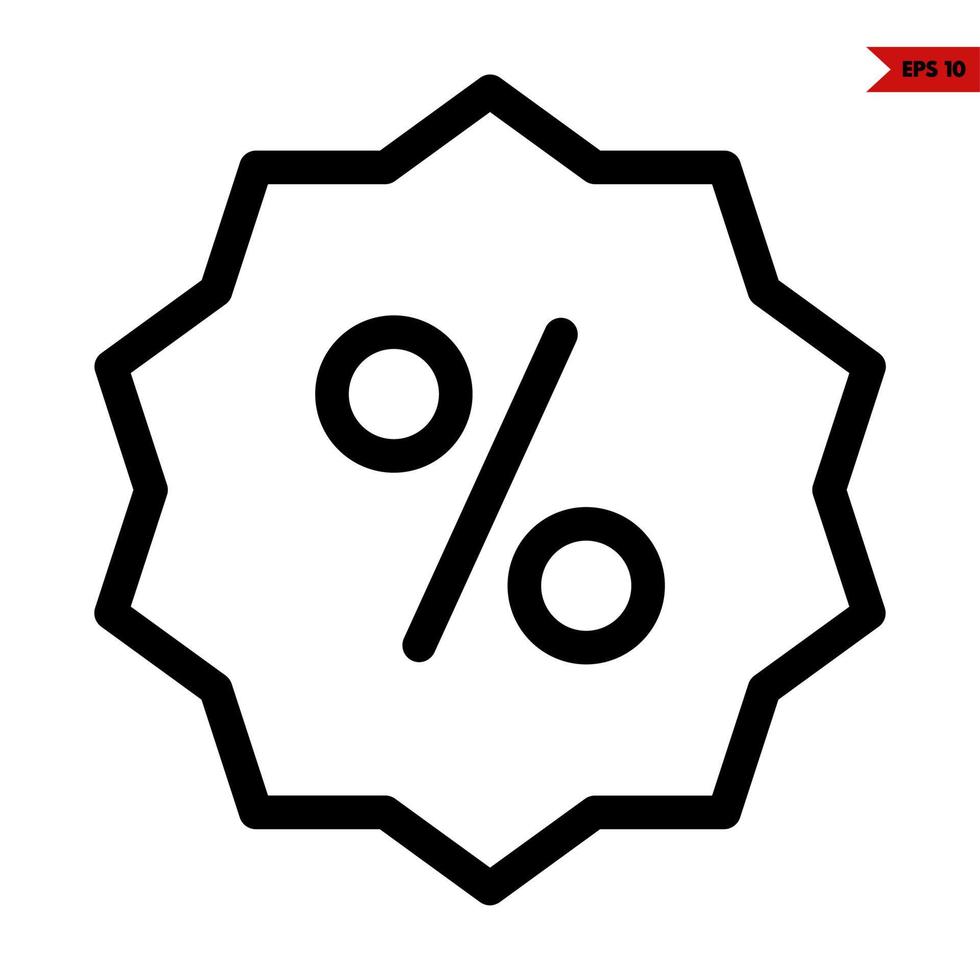 sale in shape line icon vector