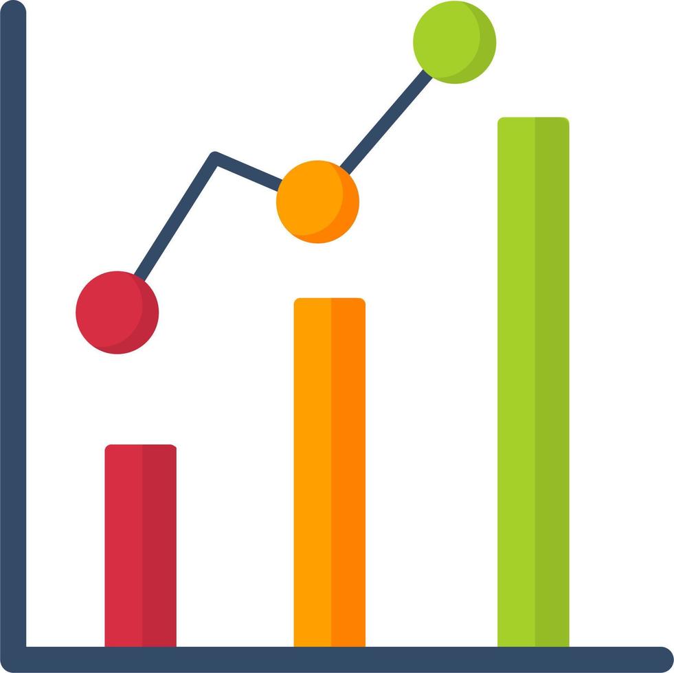 Line chart vector icon