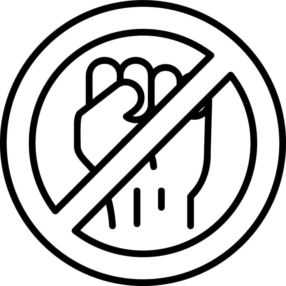 Stop violence vector icon