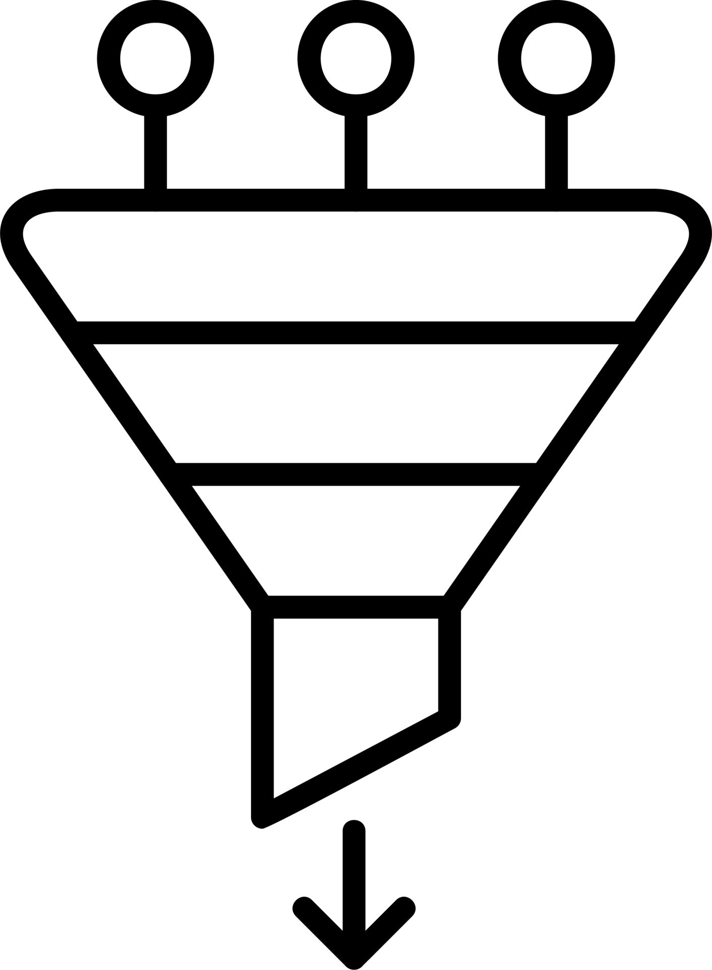 Funnel vector icon 21723824 Vector Art at Vecteezy