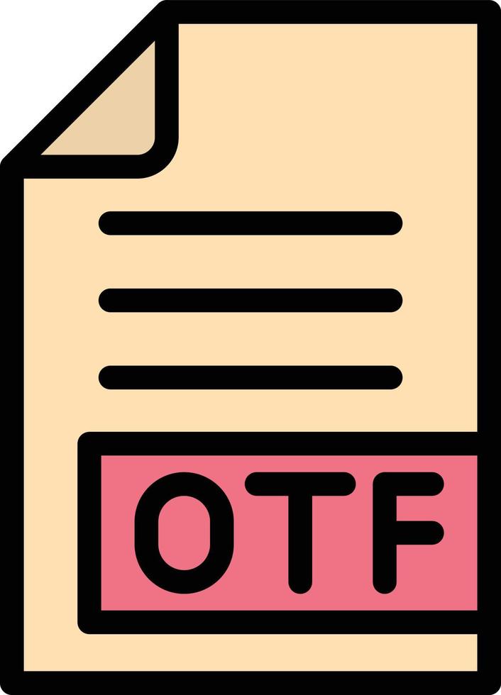 OTF Vector Icon Design Illustration