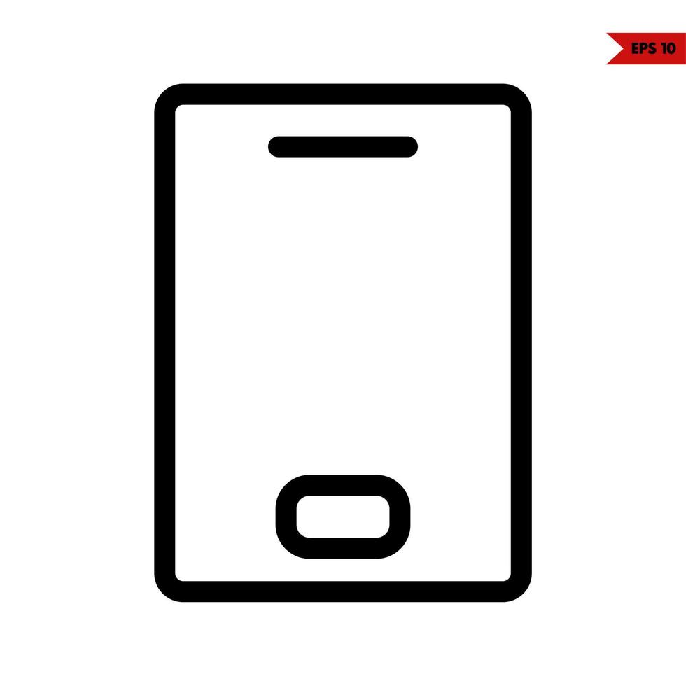 mobile phone line icon vector