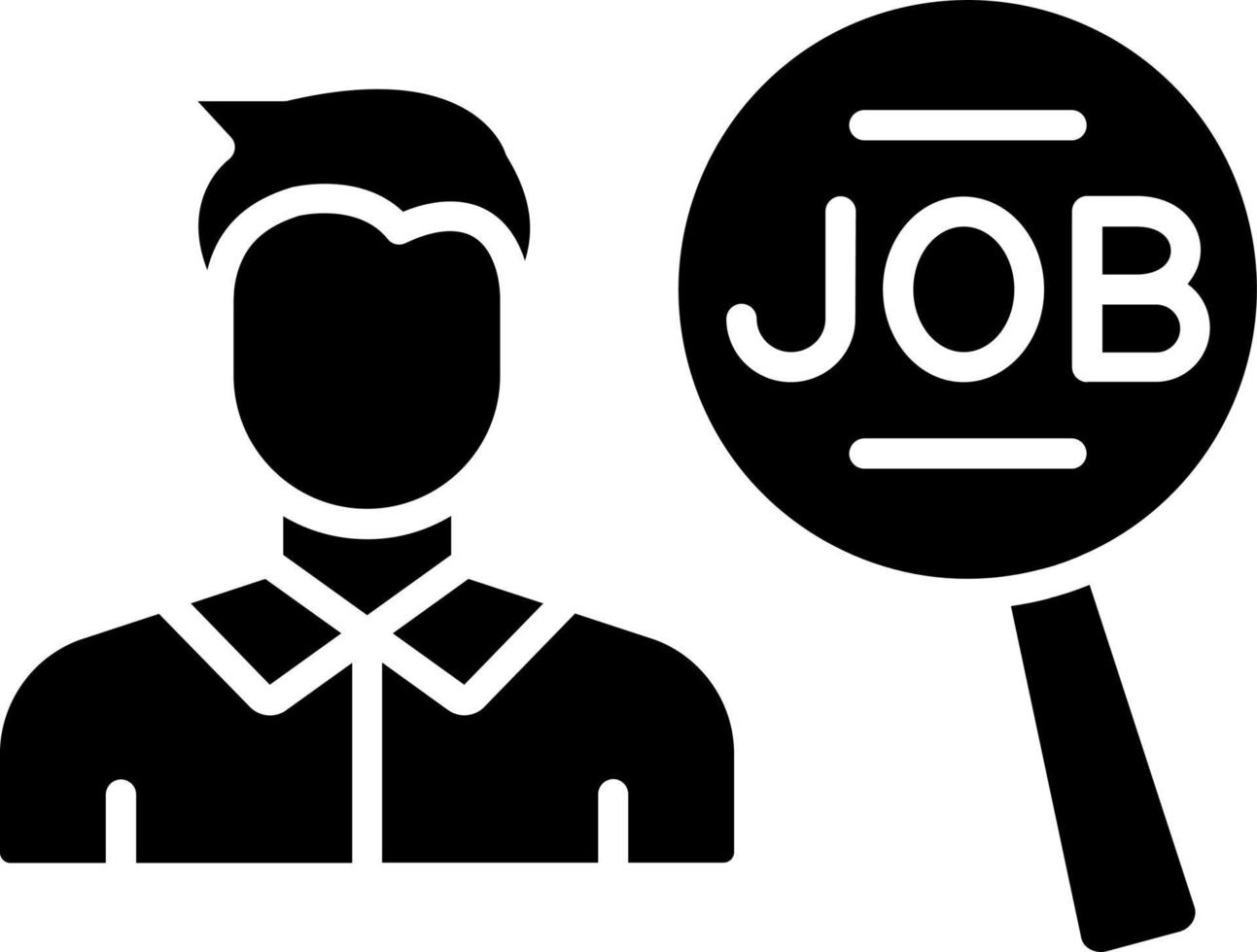 Job Search Icon Style vector