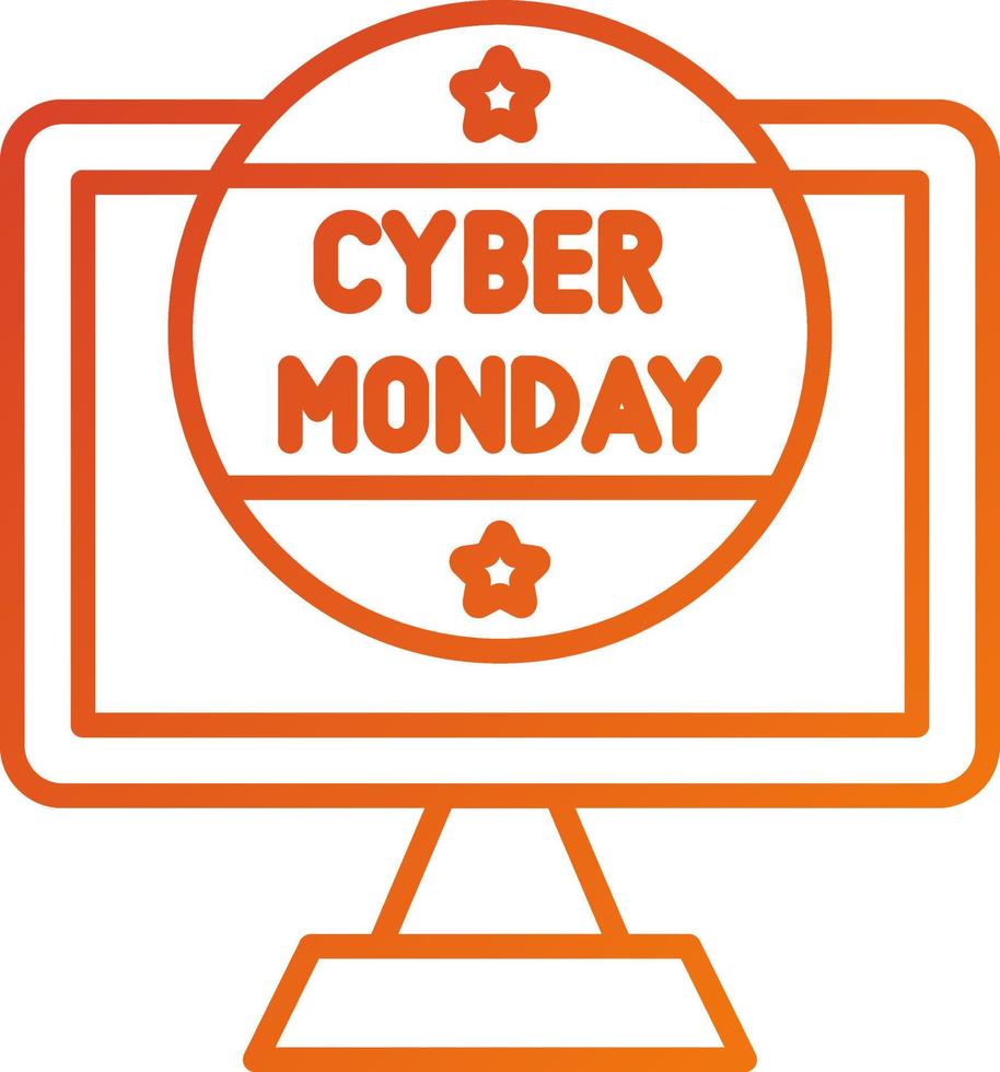 Cyber Monday Sale Icon Style vector
