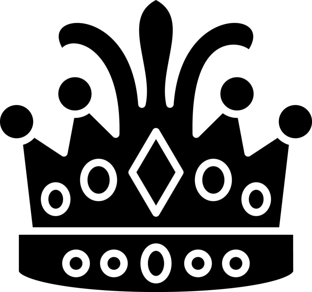 estilo de icono de corona de reina vector