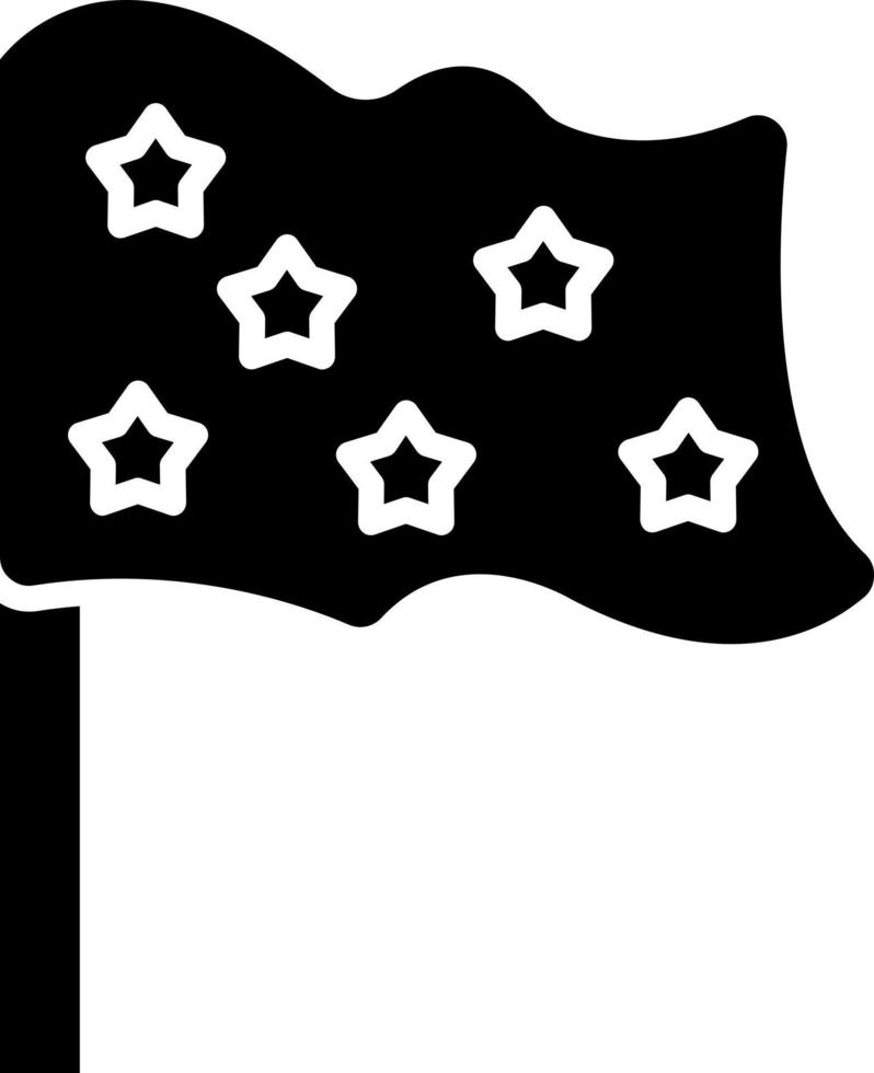 estilo de icono de bandera de castillo vector