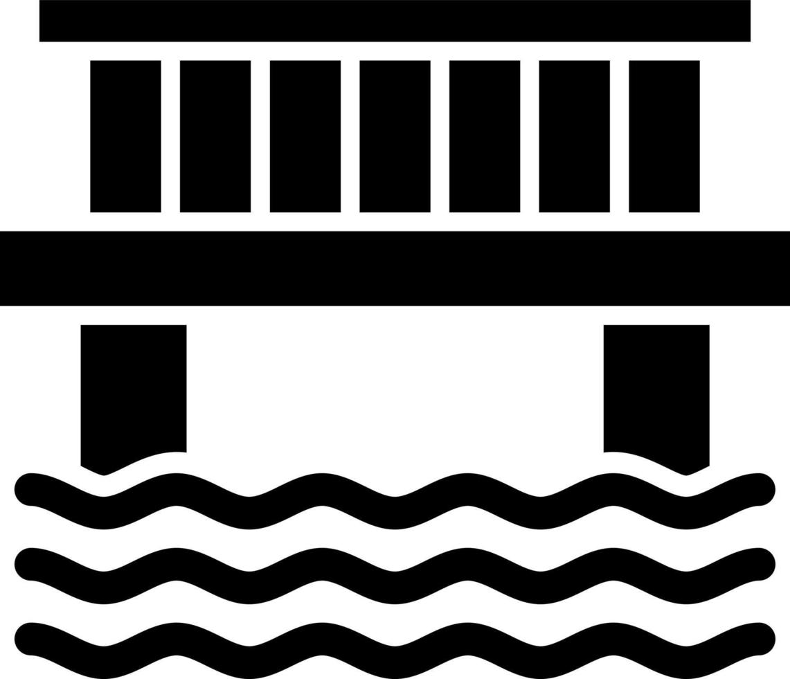 Water Bridge Icon Style vector