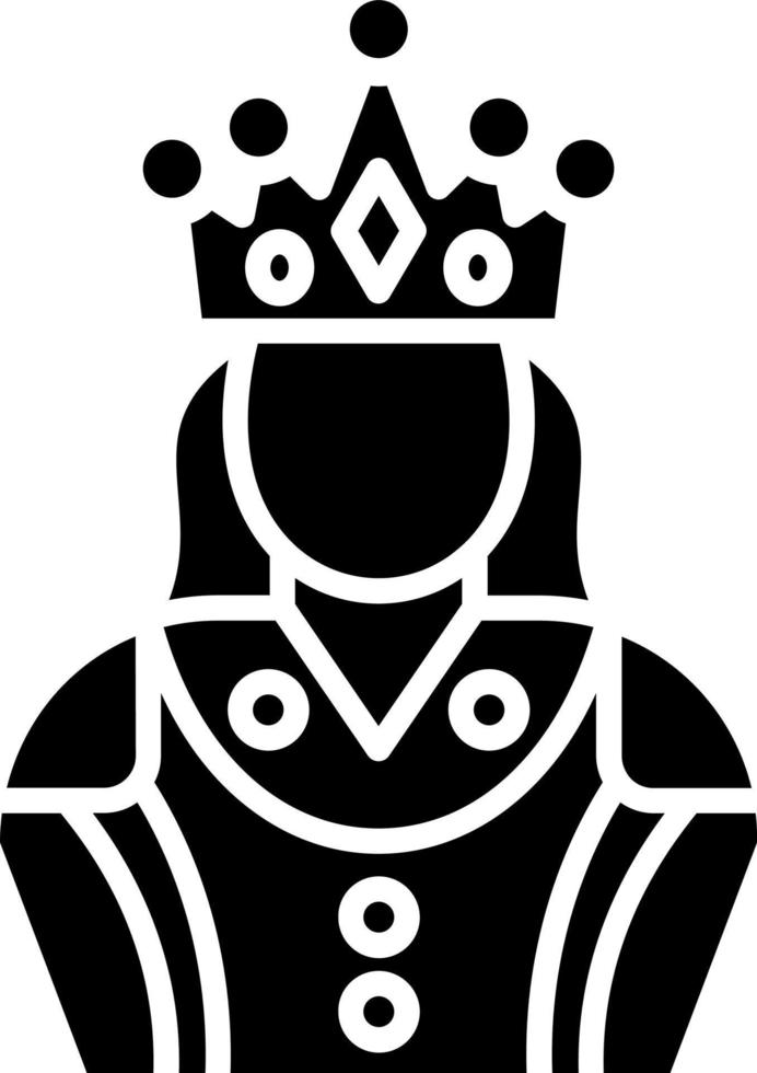 estilo de icono de reina vector