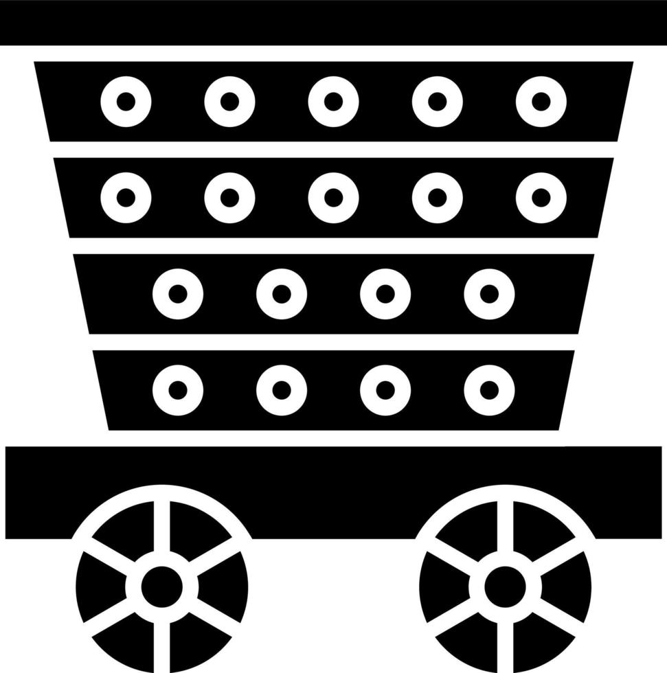 Wood Cart Icon Style vector