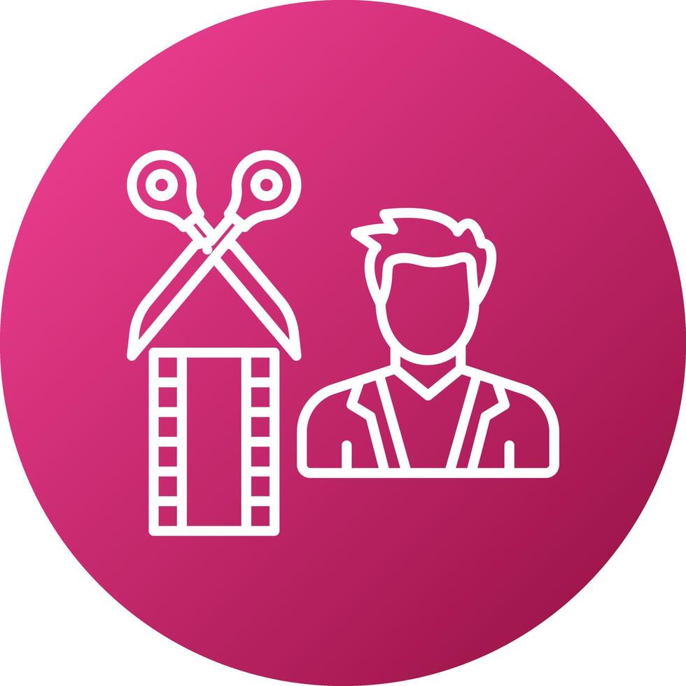 Film Editor Male Icon Style vector