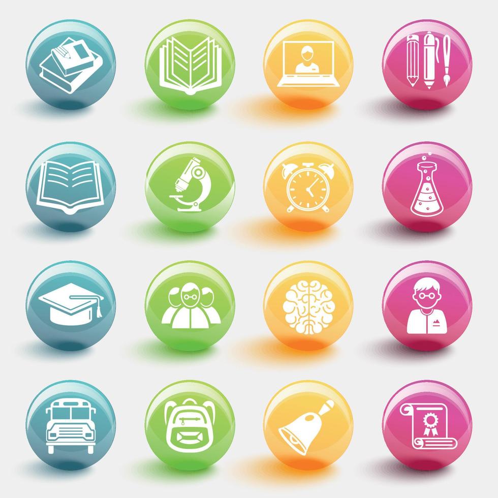 Set of education icons vector illustration
