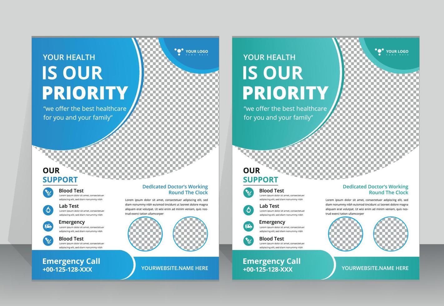 Healthcare cover a4 template design and flat icons for a report and medical brochure design, flyer, leaflets decoration for printing and presentation vector. for web banner ads. vector