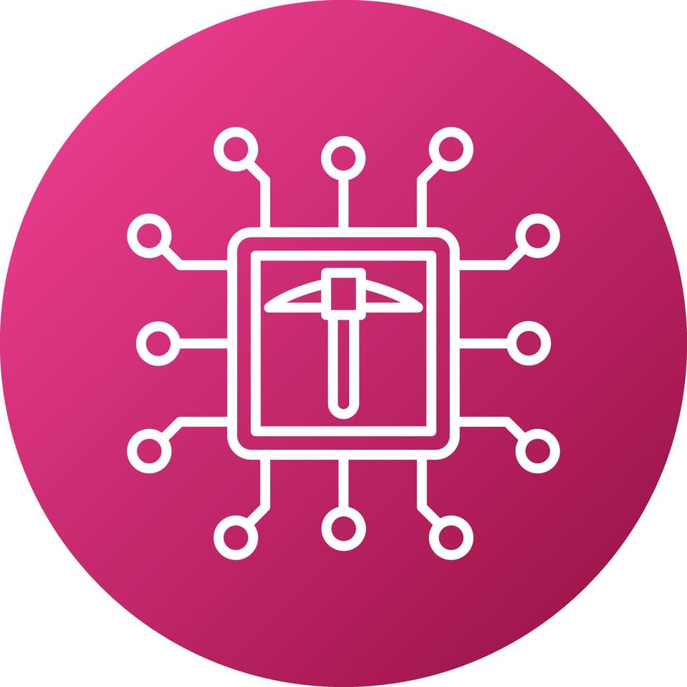 CPU Mining Icon Style vector