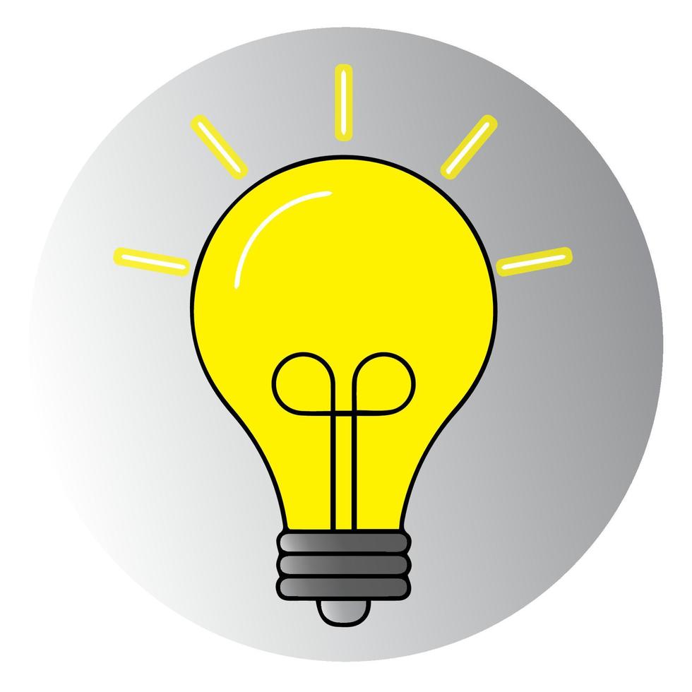 Basic Lightbulb idea icon vector innovation Solution Think