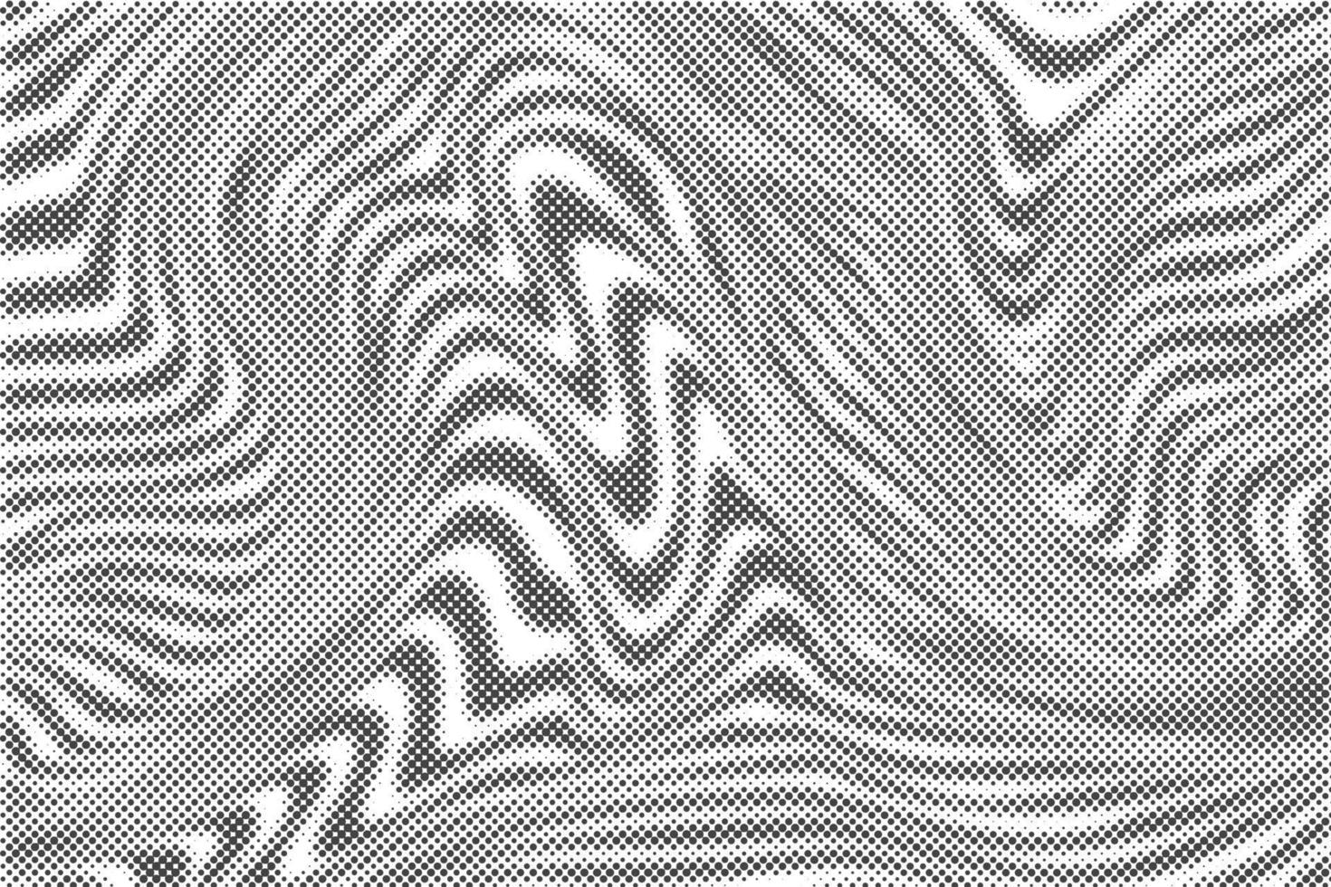 Wavy abstract halftone pattern. Dotted lines gradient on white background. Textured curve liquid grid. Vector illustration