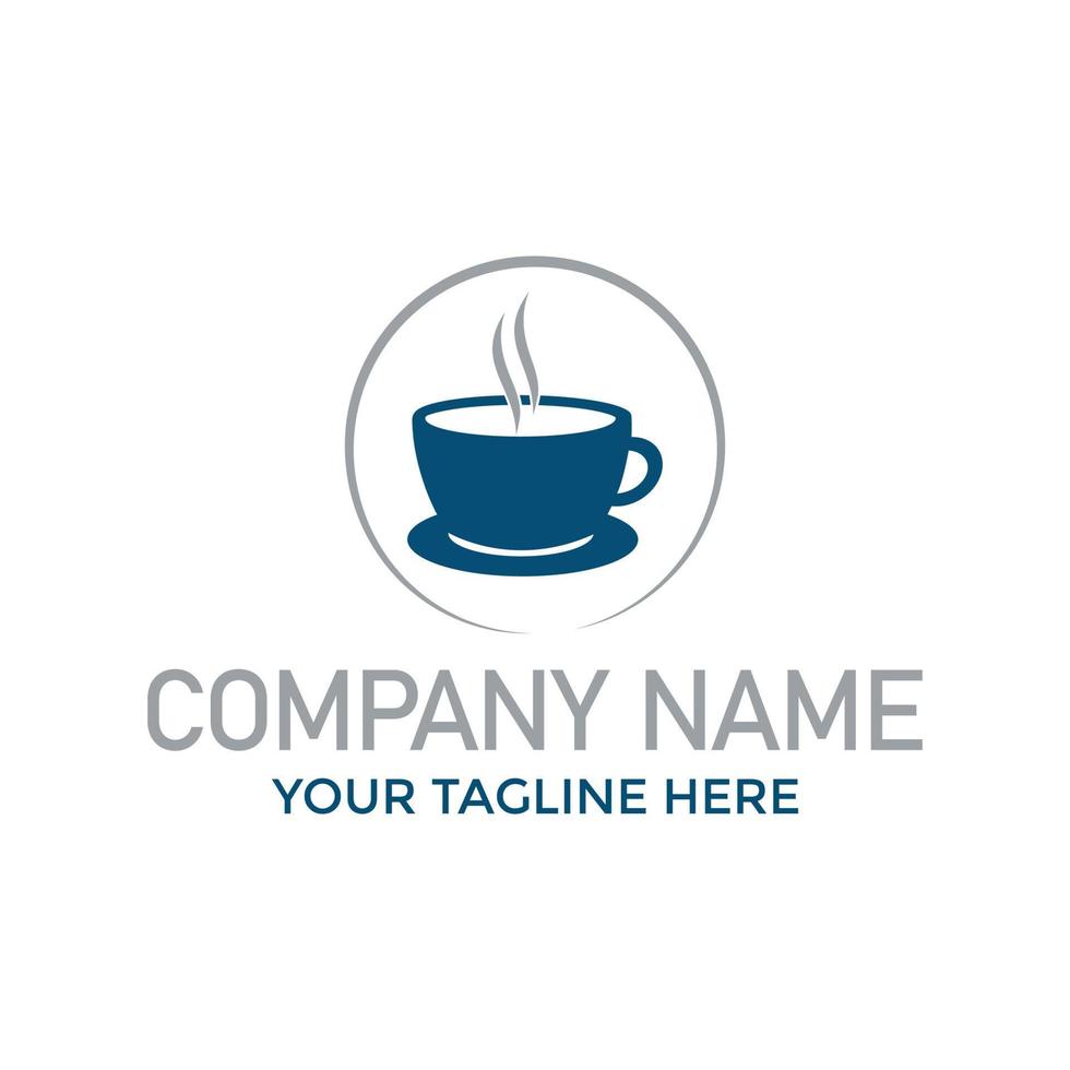 Coffee cup logo design with vector format.