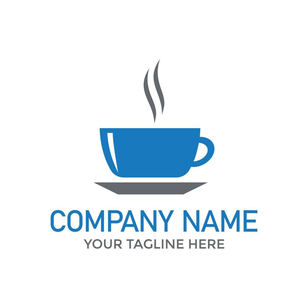 Coffee cup logo design with vector format.