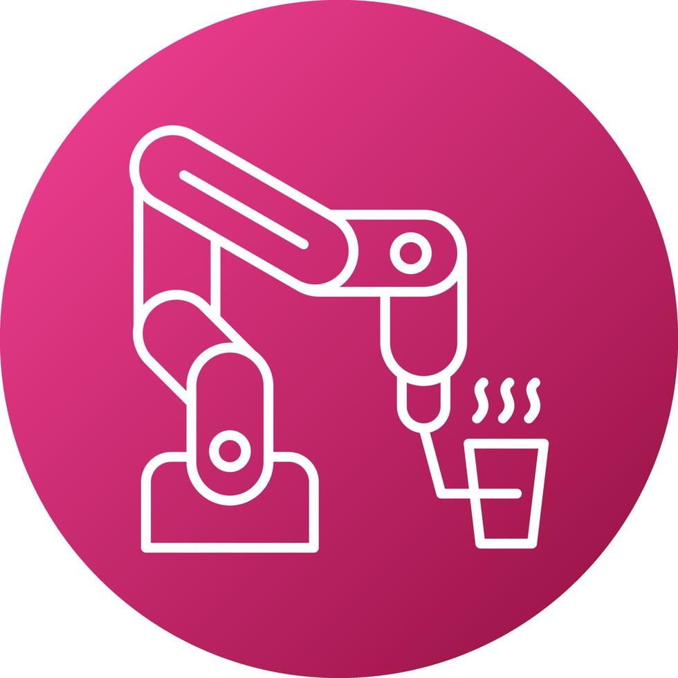 Robot Barista Icon Style vector