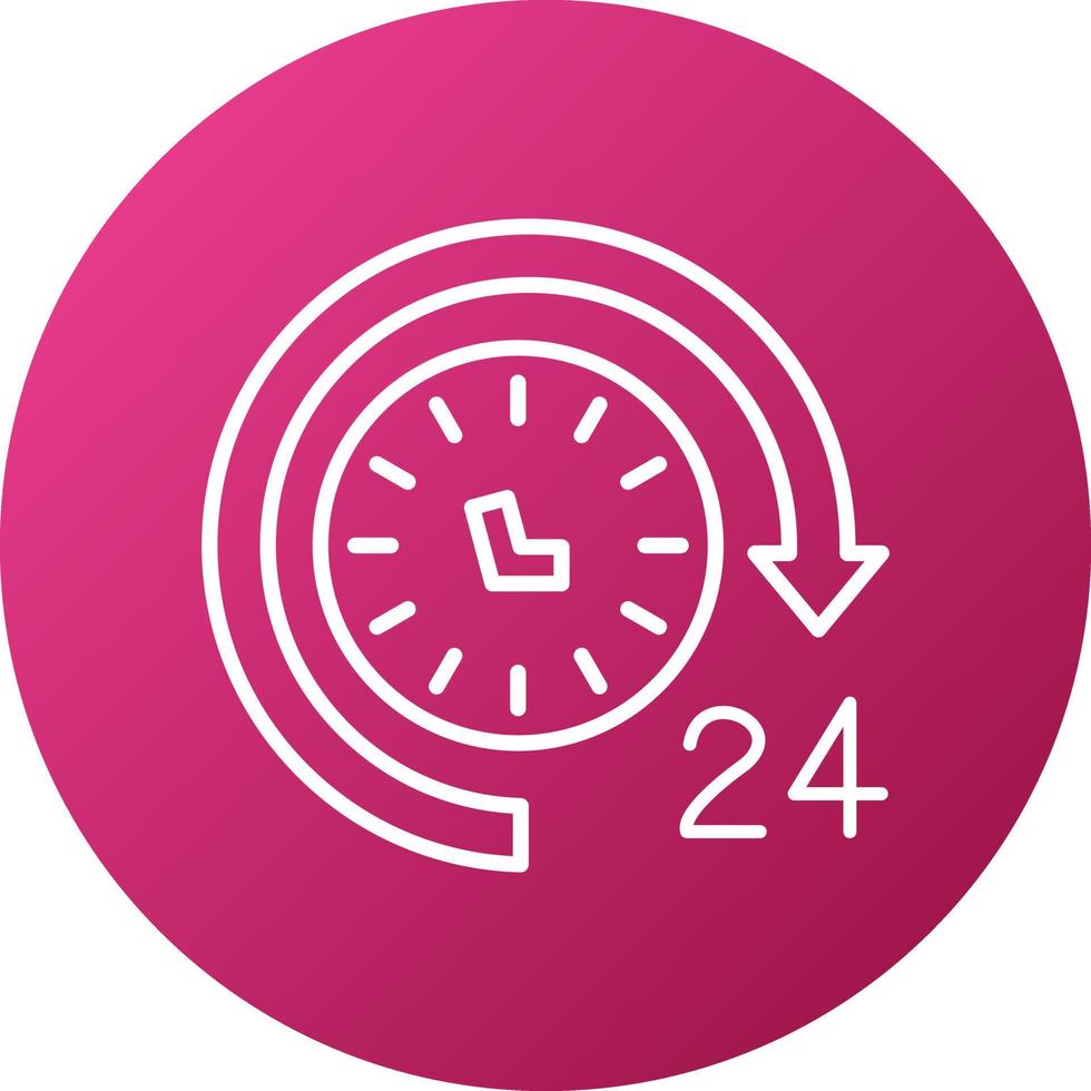 Round The Clock Icon Style 21724868 Vector Art at Vecteezy