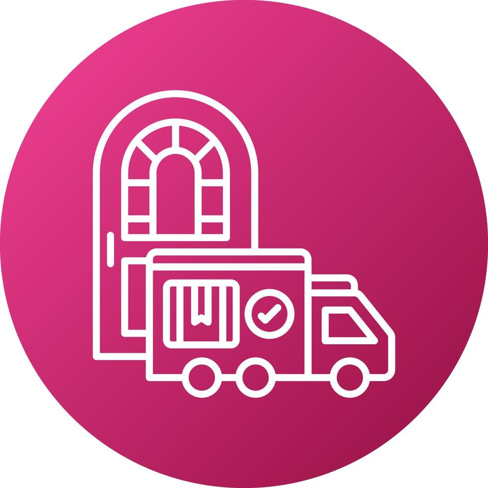 Delivery On Doorstep Icon Style vector