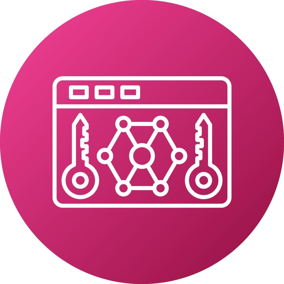 Key Chain Icon Style vector