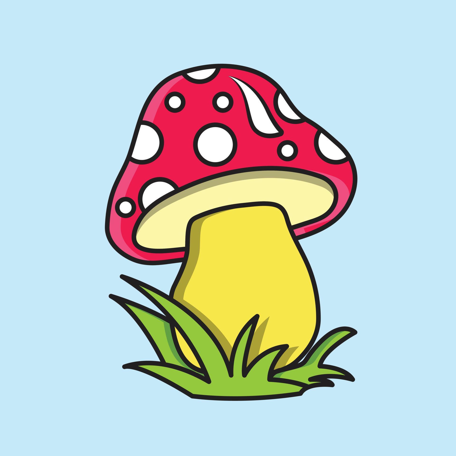 Illustration of Mushroom Vector Drawing 21724963 Vector Art at Vecteezy