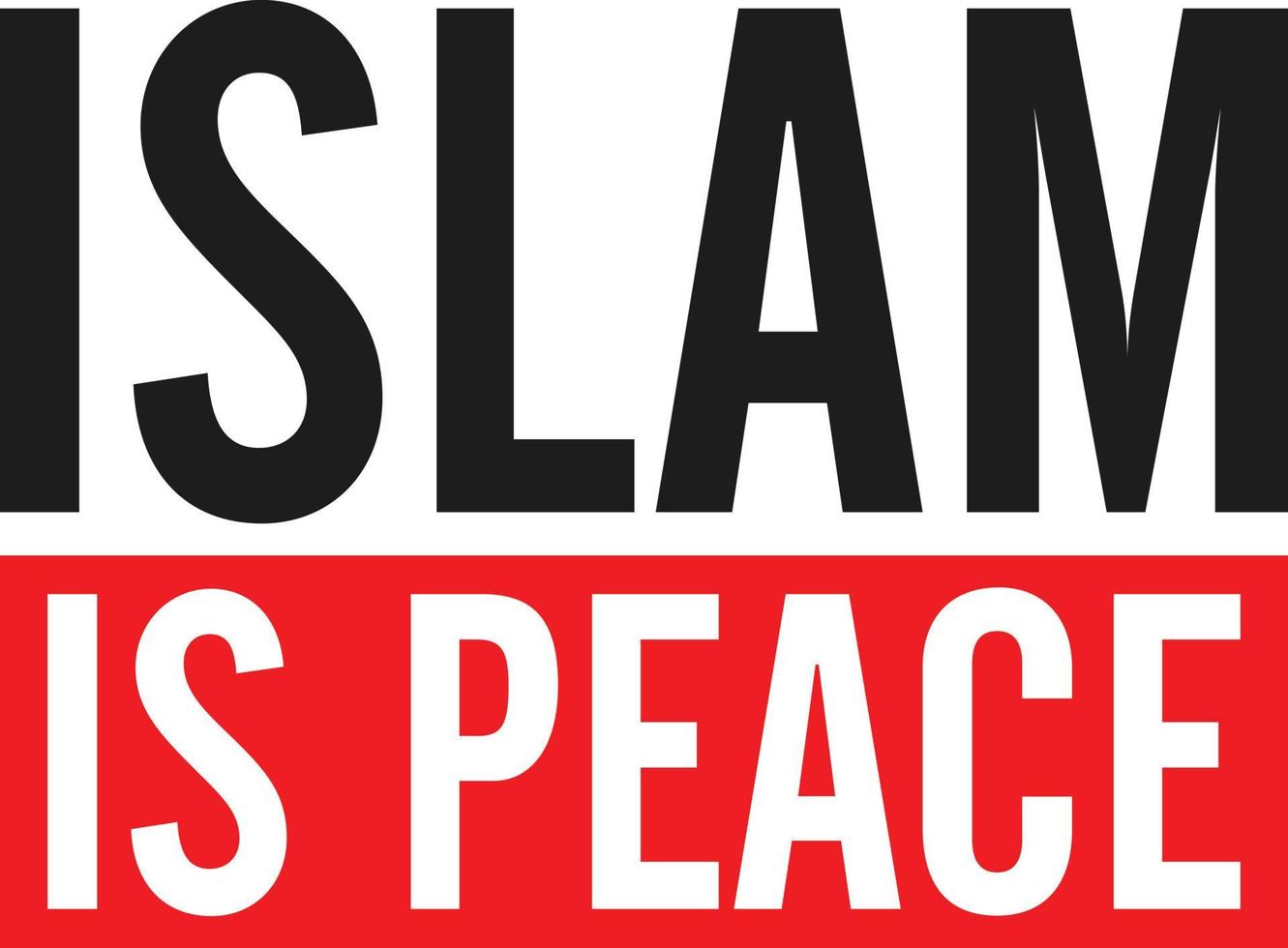 Islam is peace. Print ready vector. vector