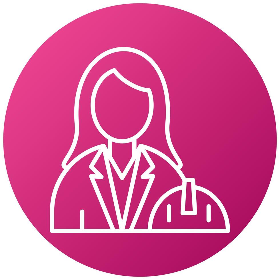 Female Engineer Icon Style vector