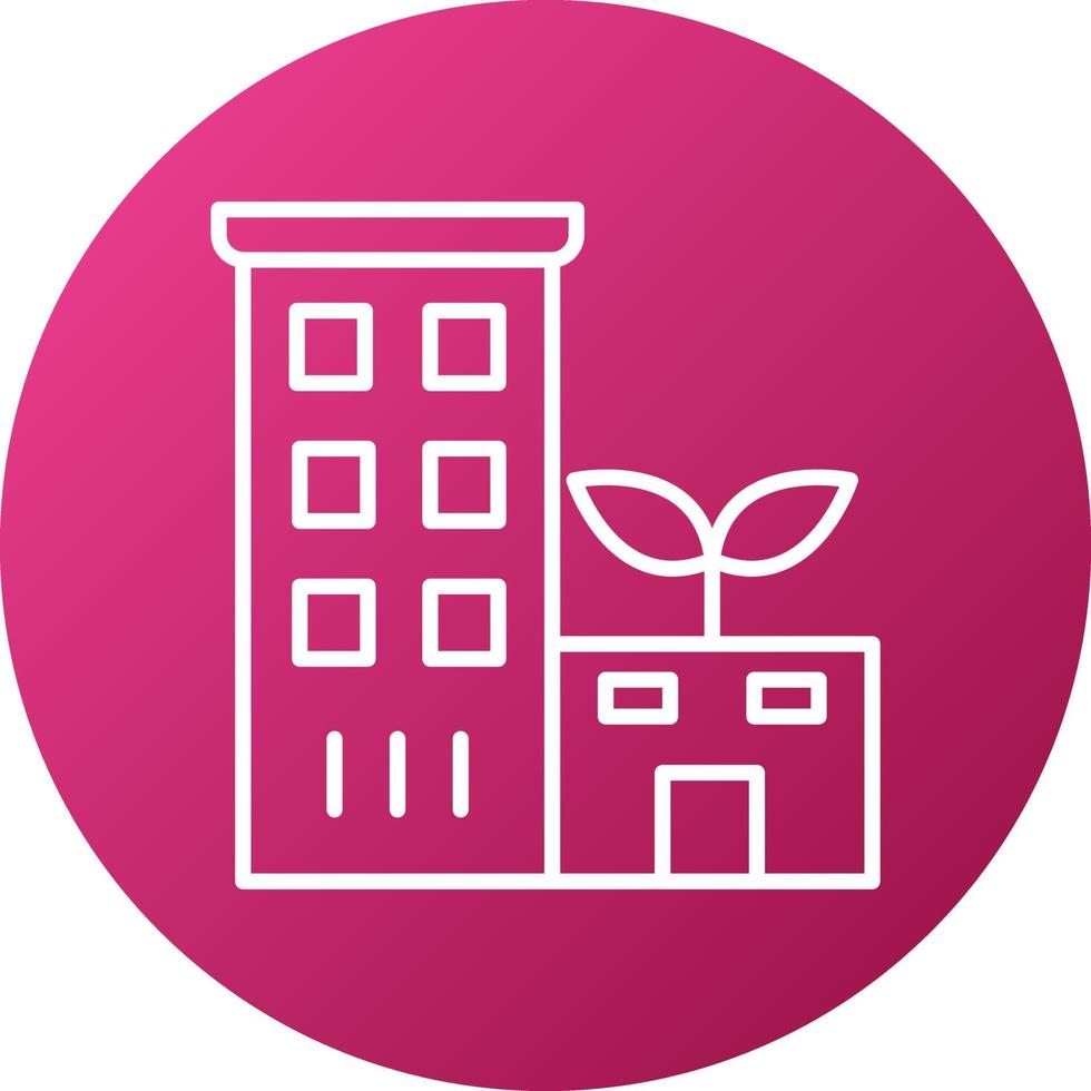 Eco Hotel Icon Style vector