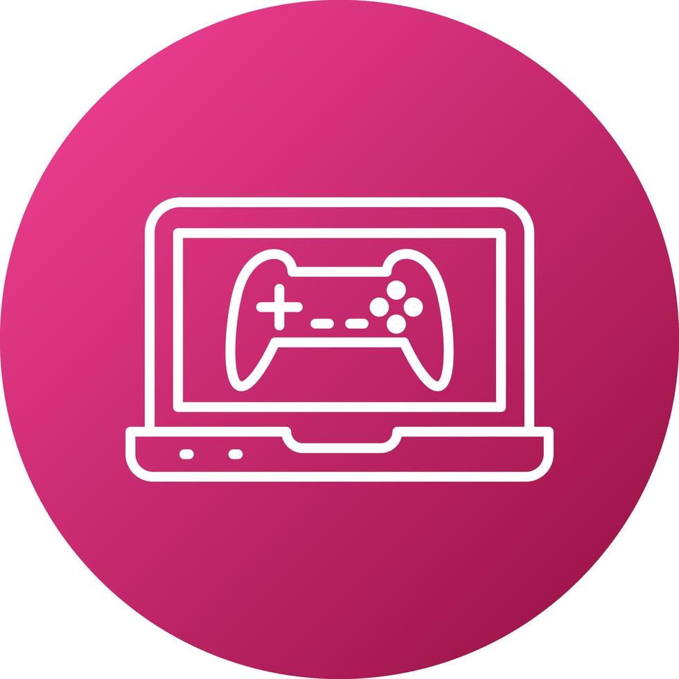 Gaming Laptop Icon Style vector