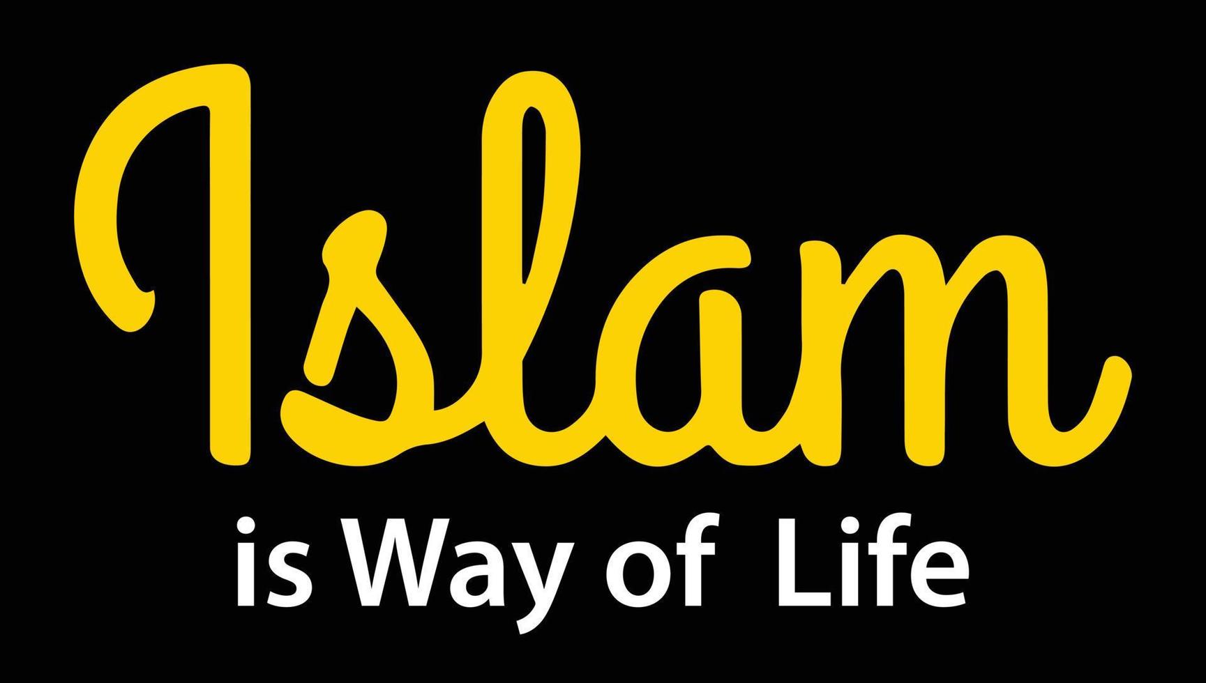 Islam is way of life. vector