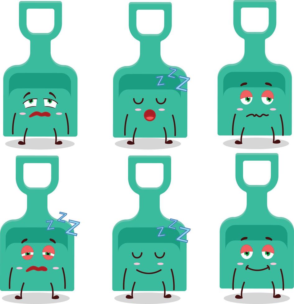Cartoon character of sand shovel with sleepy expression vector