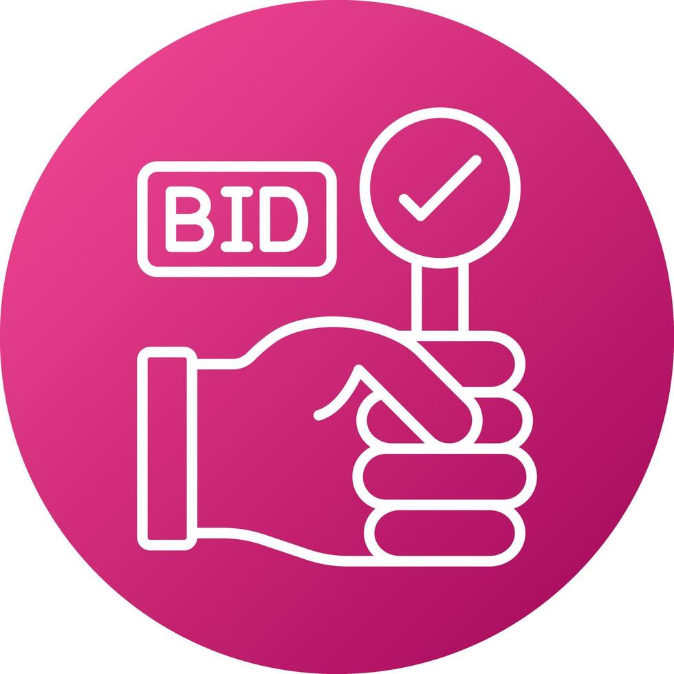 Absentee Bid Icon Style vector