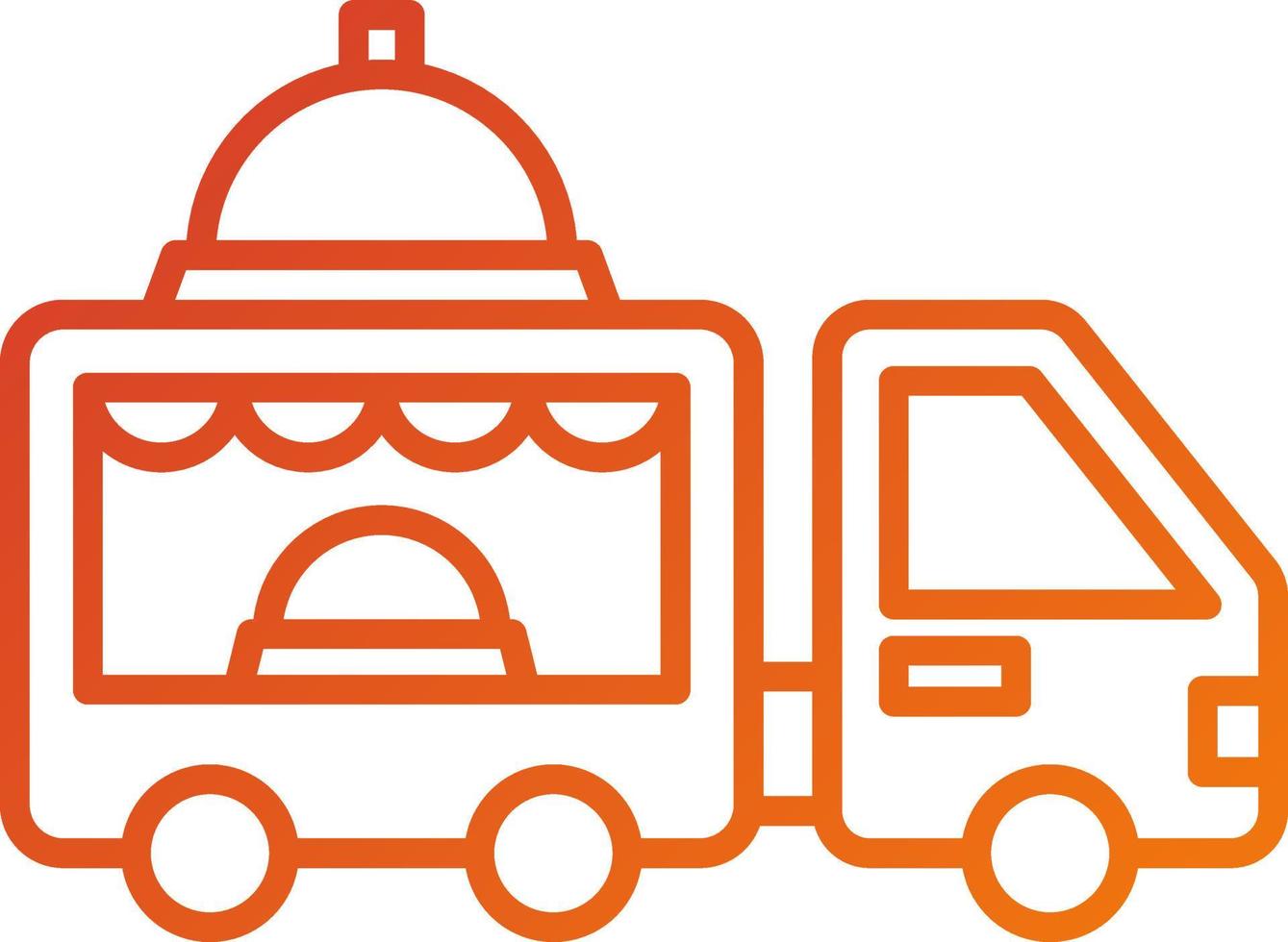 Food Truck Catering Icon Style vector