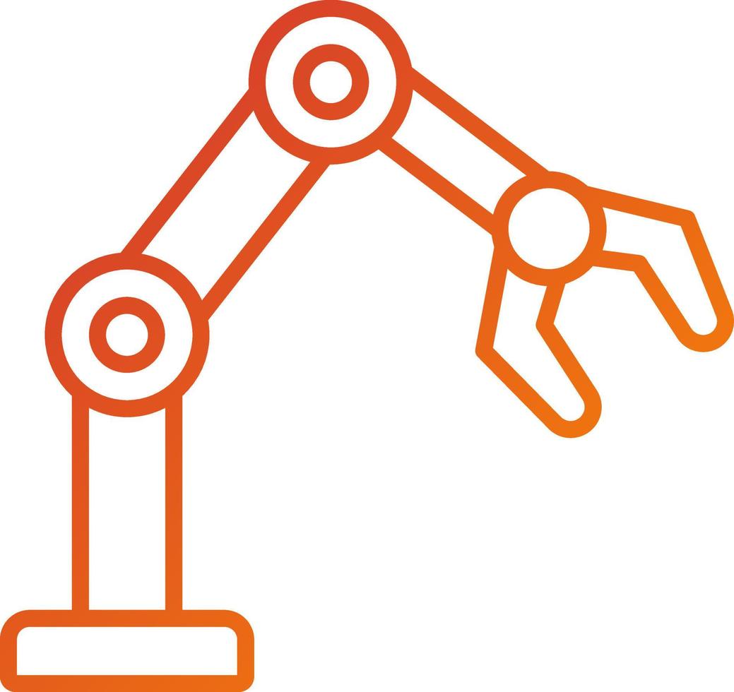 Robotic Arm Icon Style vector