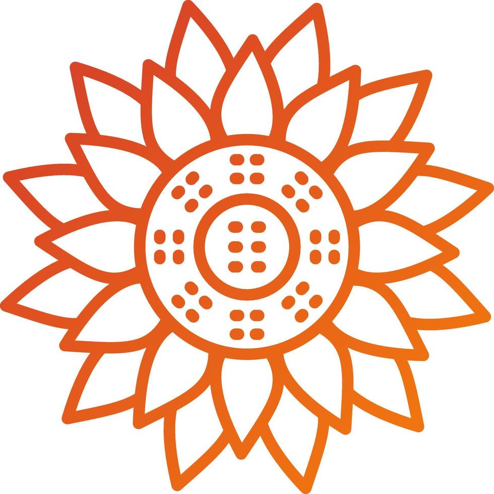 Sunflower Icon Style vector
