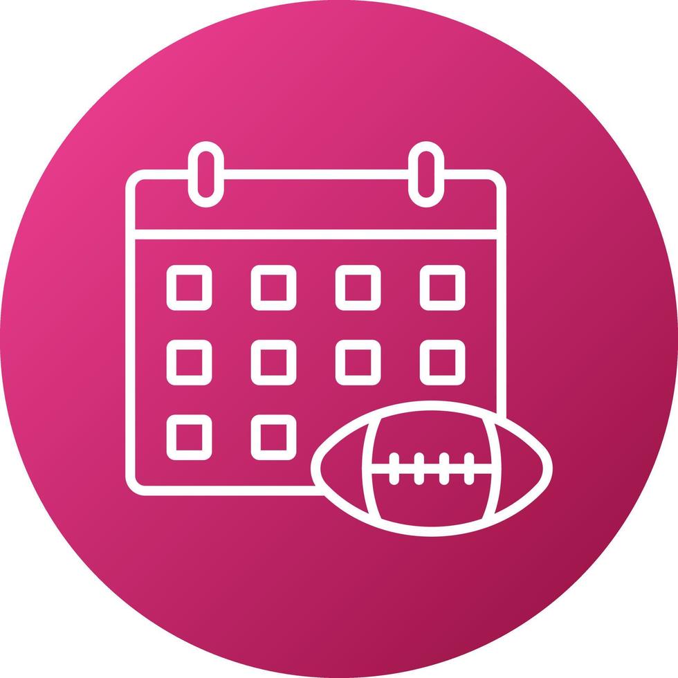 Rugby Match Date Icon Style vector
